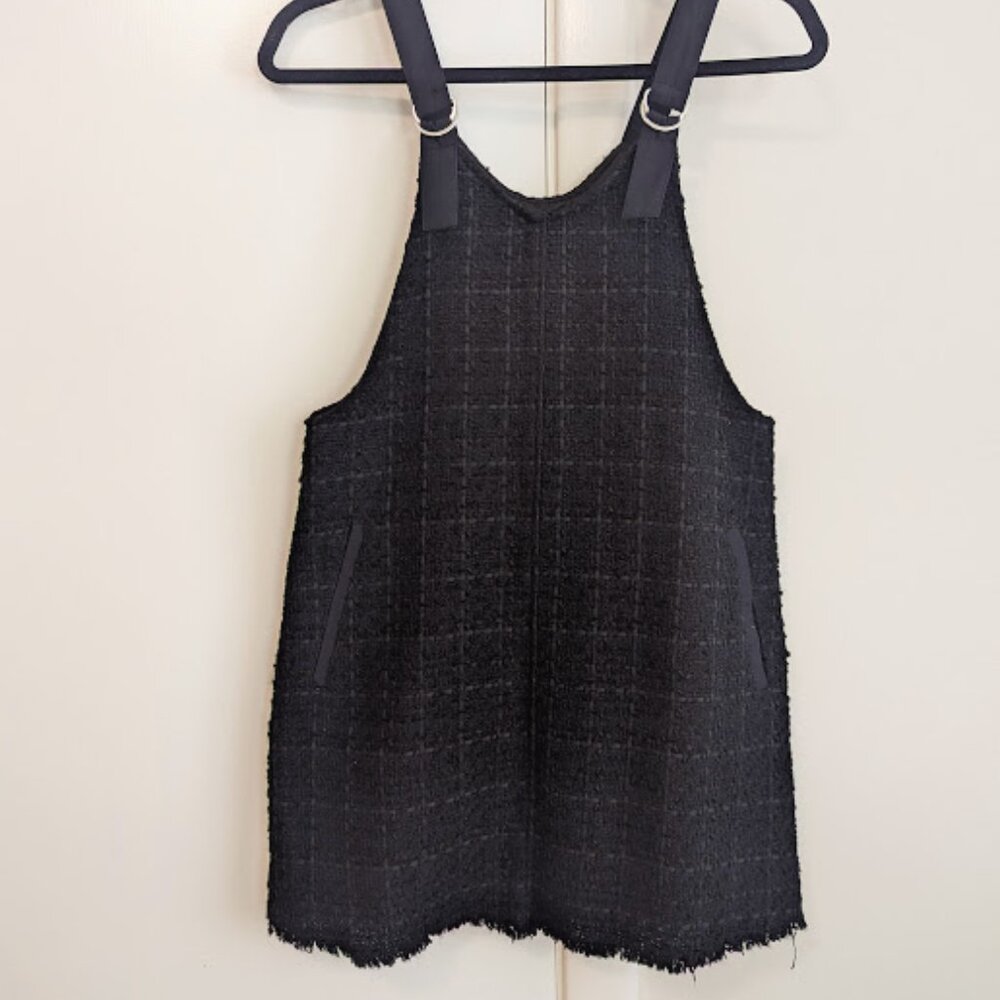 Zara Black Tweed Dress – Girls Size 13-14 ✨